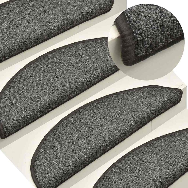 Casa si Gradina - Textile si covoare - Covoare - Covoare casa - Covorase scara 30 buc gri inchis 56x17x3 cm - Infinity.ro
