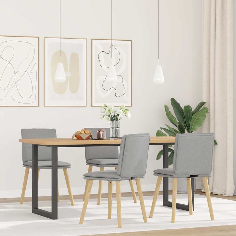 Casa si Gradina - Mobilier - Scaune si fotolii - Scaune - Scaune de sufragerie 4 buc tesatura gri nor - Infinity.ro