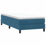 Casa si Gradina - Mobilier - Paturi si accesorii - Paturi - Pat cu arcuri fara saltea Albastru inchis 100x210 cm catifea - Infinity.ro