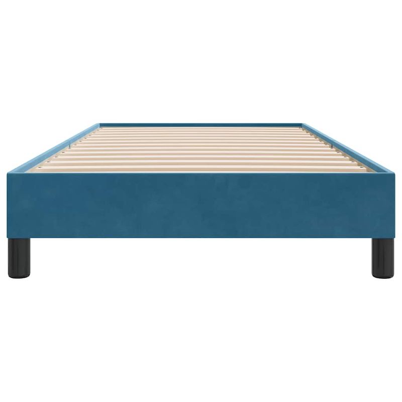 Casa si Gradina - Mobilier - Paturi si accesorii - Paturi - Pat cu arcuri fara saltea Albastru inchis 100x210 cm catifea - Infinity.ro