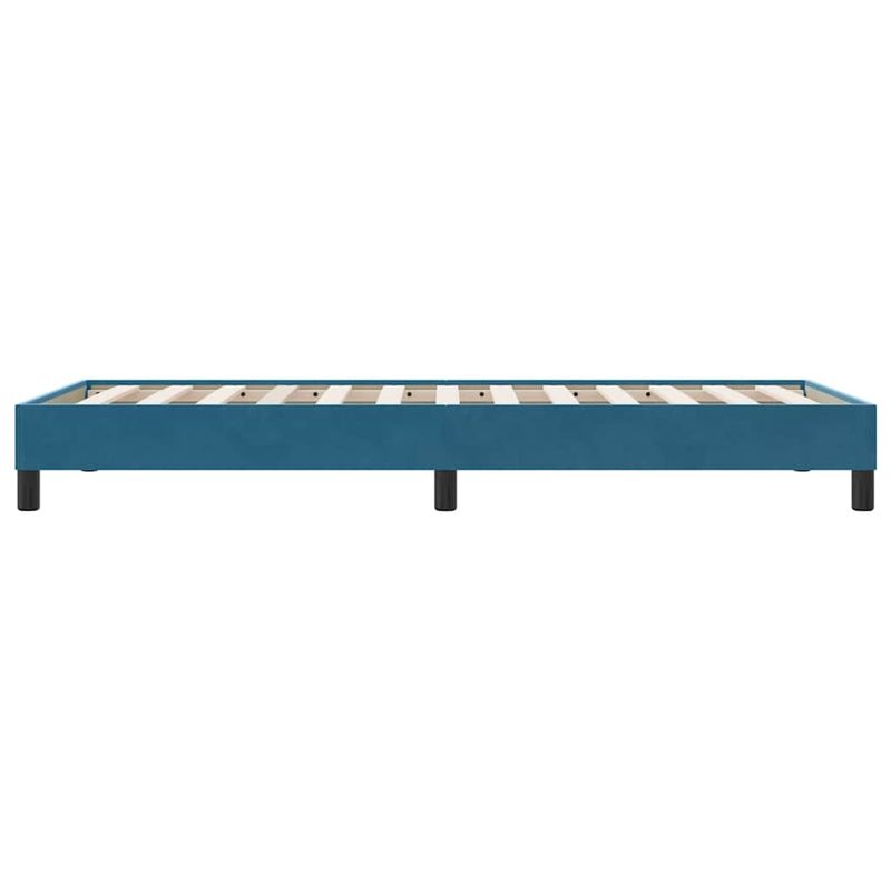 Casa si Gradina - Mobilier - Paturi si accesorii - Paturi - Pat cu arcuri fara saltea Albastru inchis 100x210 cm catifea - Infinity.ro