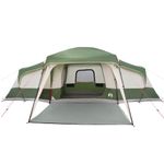 Sport si Outdoor - Camping - Corturi camping - Cort de familie cu dom veranda pentru 9 persoane, impermeabil, verde - Infinity.ro