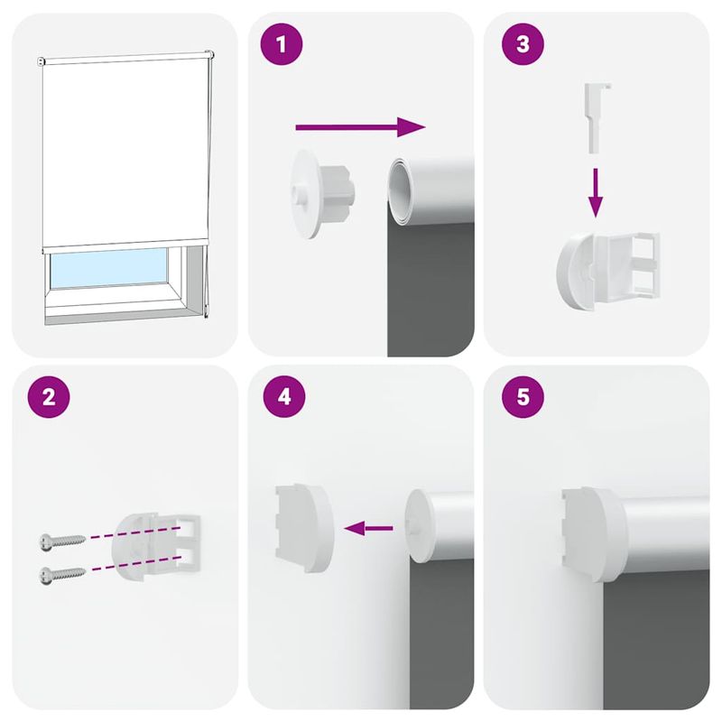 Casa si Gradina - Textile si covoare - Rulouri si jaluzele - Jaluza cu role opace 130x150 cm latime material 126,6 cm, gri deschis - Infinity.ro