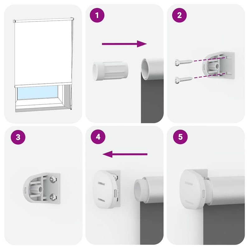 Casa si Gradina - Textile si covoare - Rulouri si jaluzele - Jaluza cu role opace alb 110x230 cm Latime material 105,7 cm - Infinity.ro