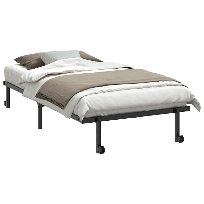 Casa si Gradina - Mobilier - Paturi si accesorii - Paturi - Cadru de pat fara saltea pliabil negru 107x203 cm otel - Infinity.ro