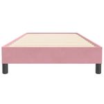 Casa si Gradina - Mobilier - Paturi si accesorii - Paturi - Pat cu arcuri fara saltea roz 90x220 cm catifea - Infinity.ro