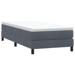Casa si Gradina - Mobilier - Paturi si accesorii - Paturi - Pat box spring cu saltea, gri inchis, 90x220 cm, catifea - Infinity.ro