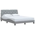 Casa si Gradina - Mobilier - Paturi si accesorii - Paturi - Cadru de pat fara saltea, gri deschis, 120x200 cm, textil - Infinity.ro