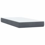 Casa si Gradina - Mobilier - Paturi si accesorii - Paturi - Pat box spring cu saltea, gri inchis, 90x220 cm, catifea - Infinity.ro
