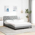 Casa si Gradina - Mobilier - Paturi si accesorii - Paturi - Cadru de pat fara saltea, gri deschis, 120x200 cm, textil - Infinity.ro