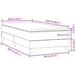 Casa si Gradina - Mobilier - Paturi si accesorii - Paturi - Pat box spring cu saltea, gri inchis, 90x220 cm, catifea - Infinity.ro