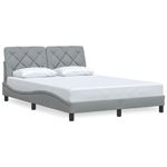 Casa si Gradina - Mobilier - Paturi si accesorii - Paturi - Cadru de pat fara saltea, gri deschis, 140x200 cm, textil - Infinity.ro