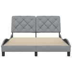 Casa si Gradina - Mobilier - Paturi si accesorii - Paturi - Cadru de pat fara saltea, gri deschis, 140x200 cm, textil - Infinity.ro