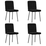 Casa si Gradina - Mobilier - Scaune si fotolii - Scaune - Scaune de bucatarie, 4 buc., negru, catifea - Infinity.ro