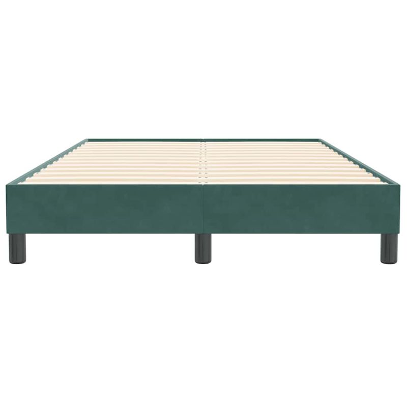 Casa si Gradina - Mobilier - Paturi si accesorii - Paturi - Pat cu arcuri fara saltea verde inchis 120x210 cm catifea - Infinity.ro