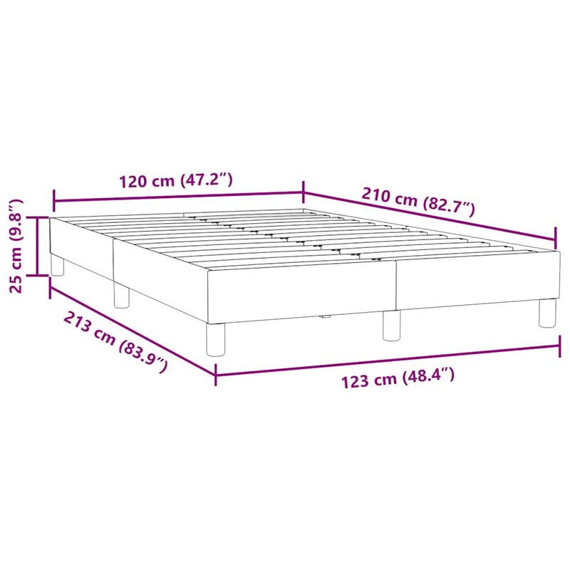 Casa si Gradina - Mobilier - Paturi si accesorii - Paturi - Pat cu arcuri fara saltea verde inchis 120x210 cm catifea - Infinity.ro