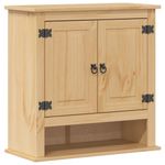 Casa si Gradina - Mobilier - Seturi de mobilier - Seturi baie - Set mobilier de baie „Corona”, 3 piese, lemn masiv de pin, model dulap cu sertar de baie + dulap de chiuvetă + dulap de perete - Infinity.ro