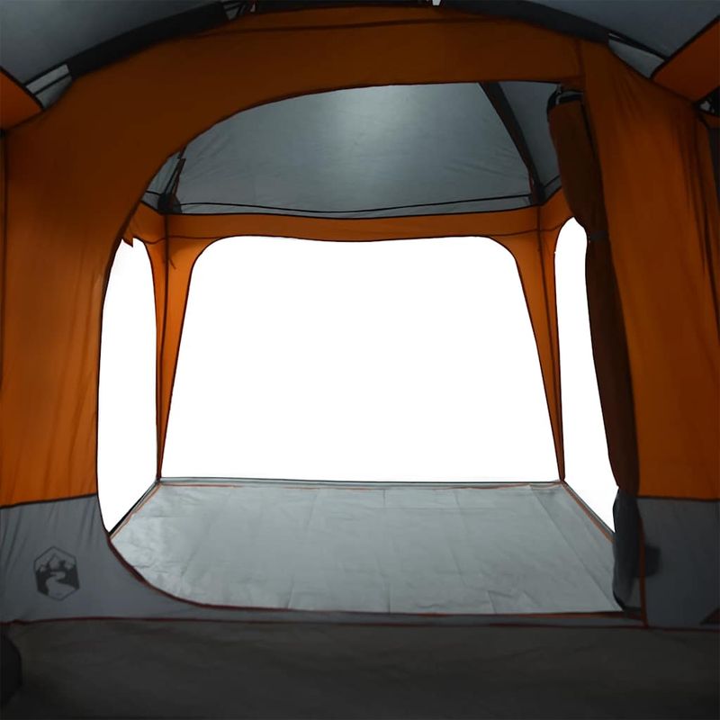 Sport si Outdoor - Camping - Corturi camping - Cort de familie cu dom veranda pentru 9 persoane, impermeabil, gri și portocaliu - Infinity.ro