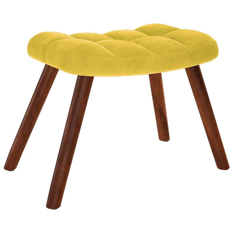 Casa si Gradina - Mobilier - Scaune si fotolii - Fotolii - Fotoliu de relaxare cu Fotoliu catifea galbena, model with stool - Infinity.ro