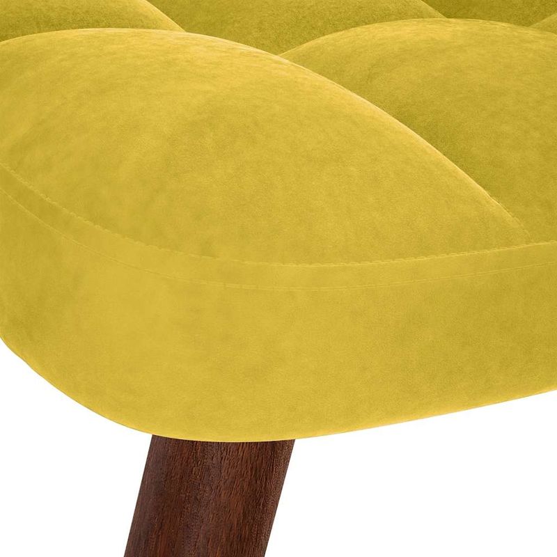 Casa si Gradina - Mobilier - Scaune si fotolii - Fotolii - Fotoliu de relaxare cu Fotoliu catifea galbena, model with stool - Infinity.ro