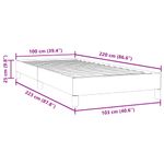 Casa si Gradina - Mobilier - Paturi si accesorii - Paturi - Pat cu arcuri fara saltea Gri inchis 100x220 cm catifea - Infinity.ro
