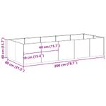 Casa si Gradina - Gradinarit si plante - Plante si ghivece - Ghivece si suporturi - Jardiniera 200x80x40 cm otel inoxidabil - Infinity.ro