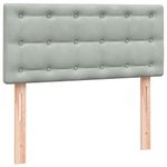 Casa si Gradina - Mobilier - Paturi si accesorii - Paturi - Pat box spring cu saltea, gri deschis, 90x210 cm, catifea - Infinity.ro