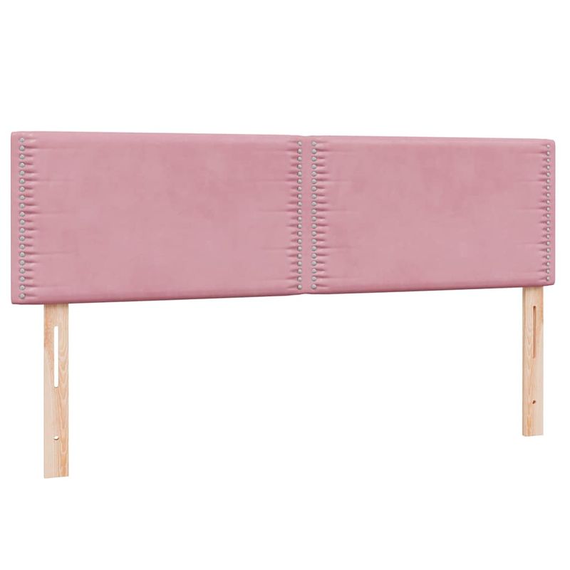 Casa si Gradina - Mobilier - Paturi si accesorii - Paturi - Pat box spring cu saltea, roz, 160x220 cm, catifea - Infinity.ro