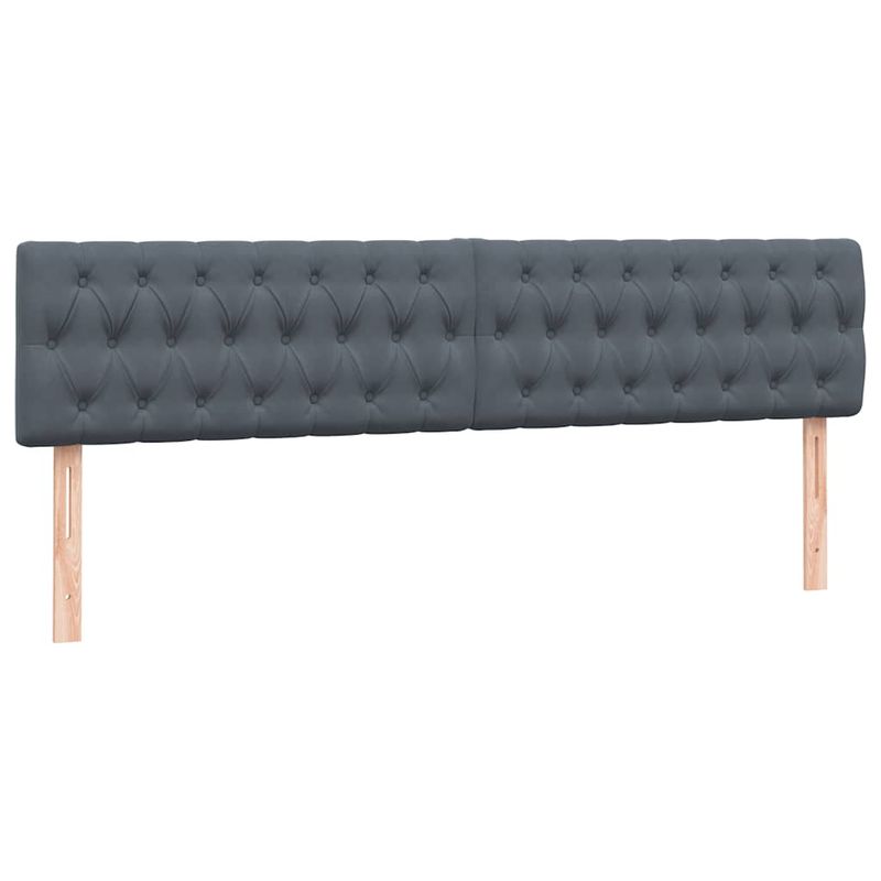 Casa si Gradina - Mobilier - Paturi si accesorii - Paturi - Pat box spring cu saltea, gri inchis, 180x220 cm, catifea - Infinity.ro