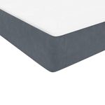 Casa si Gradina - Mobilier - Paturi si accesorii - Paturi - Pat box spring cu saltea, gri inchis, 180x220 cm, catifea - Infinity.ro