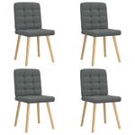 Casa si Gradina - Mobilier - Scaune si fotolii - Scaune - Scaune de bucatarie pivotante, 4 buc., gri inchis, textil - Infinity.ro