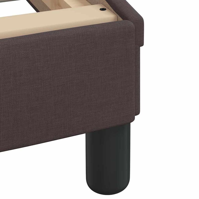 Casa si Gradina - Mobilier - Paturi si accesorii - Paturi - Cadru de pat cu LED fara saltea tesatura maro inchis 120x200 cm - Infinity.ro