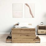 Casa si Gradina - Mobilier - Paturi si accesorii - Paturi - Cadru pat fara saltea Stejar Artisan 100x200cm Lemn prelucrat - Infinity.ro