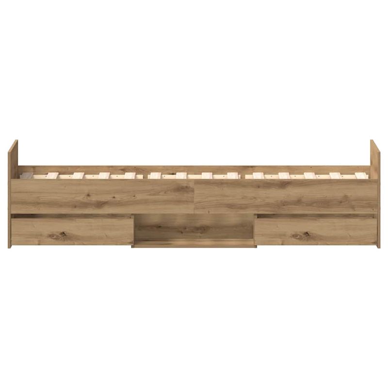 Casa si Gradina - Mobilier - Paturi si accesorii - Paturi - Cadru pat fara saltea Stejar Artisan 100x200cm Lemn prelucrat - Infinity.ro