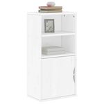 Casa si Gradina - Mobilier - Comode si corpuri - Comode - Dulap lateral „ODDA” alb 40x24x79 cm, lemn masiv de pin, model cu 1 ușă - Infinity.ro