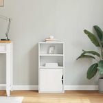 Casa si Gradina - Mobilier - Comode si corpuri - Comode - Dulap lateral „ODDA” alb 40x24x79 cm, lemn masiv de pin, model cu 1 ușă - Infinity.ro