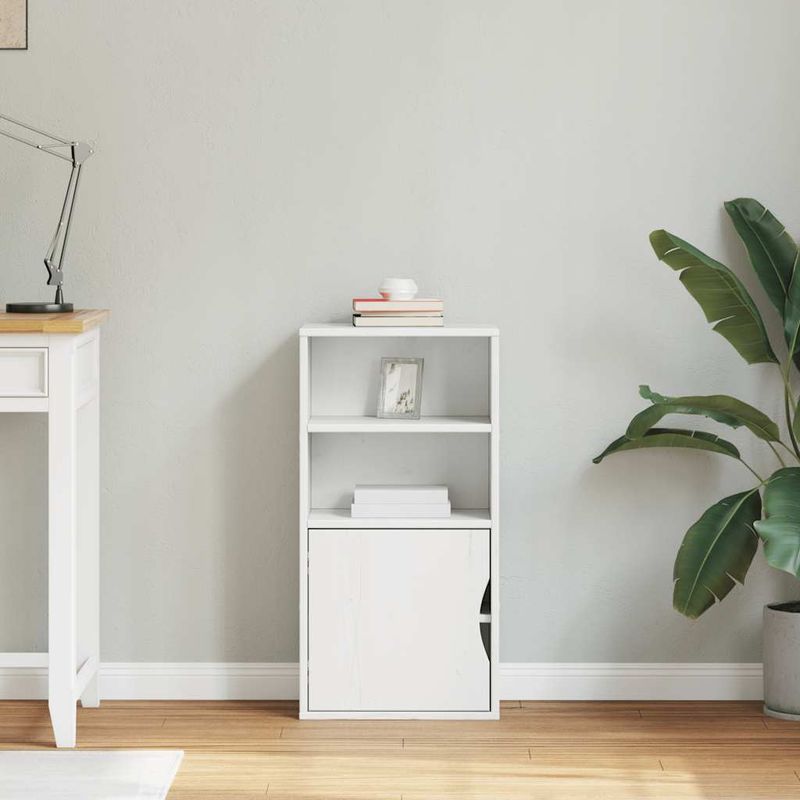 Casa si Gradina - Mobilier - Comode si corpuri - Comode - Dulap lateral „ODDA” alb 40x24x79 cm, lemn masiv de pin, model cu 1 ușă - Infinity.ro