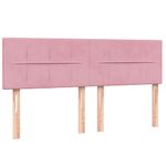 Casa si Gradina - Mobilier - Paturi si accesorii - Paturi - Pat box spring cu saltea, roz, 160x220 cm, catifea - Infinity.ro