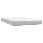 Casa si Gradina - Mobilier - Paturi si accesorii - Paturi - Pat box spring cu saltea, gri deschis, 160x210 cm, catifea - Infinity.ro