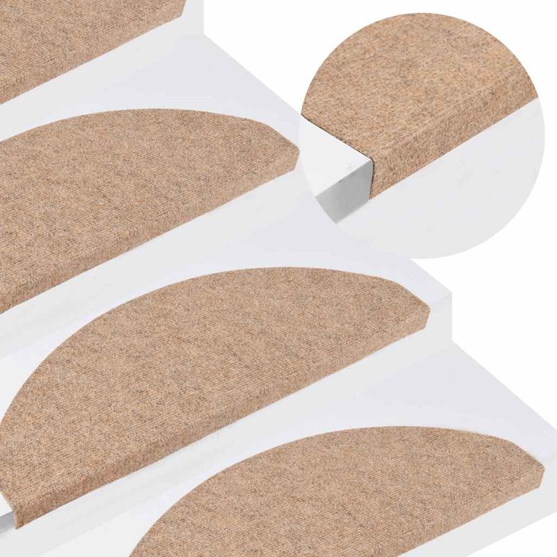 Casa si Gradina - Textile si covoare - Covoare - Covoare casa - Covorase scara autoadezive 30 buc Bej 65x22,5x3,5 cm - Infinity.ro