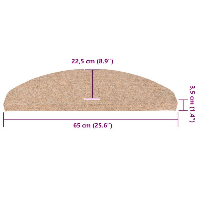 Casa si Gradina - Textile si covoare - Covoare - Covoare casa - Covorase scara autoadezive 30 buc Bej 65x22,5x3,5 cm - Infinity.ro