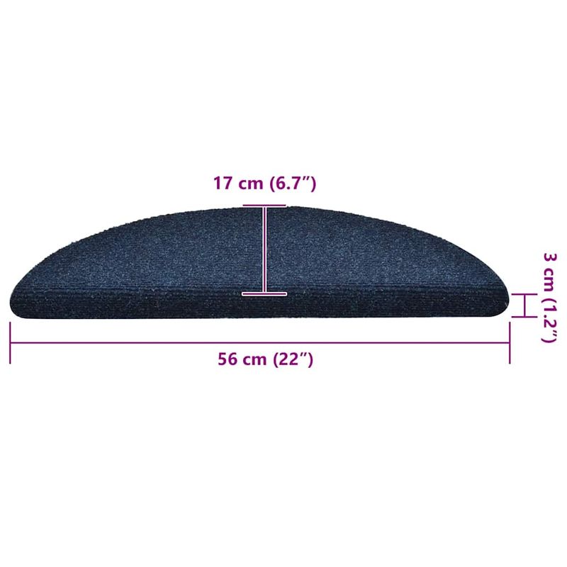 Casa si Gradina - Textile si covoare - Covoare - Covoare casa - Covorase scara autoadezive 30 buc Navy 56x17x3 cm - Infinity.ro
