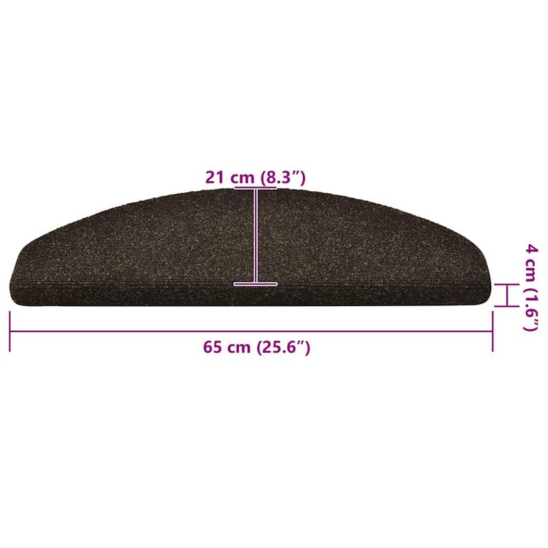 Casa si Gradina - Textile si covoare - Covoare - Covoare casa - Covorase scara autoadezive 30 buc Maro inchis 65x21x4 cm - Infinity.ro