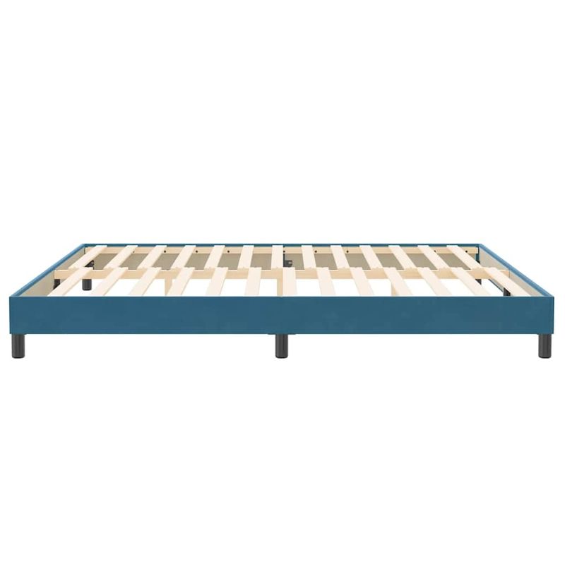 Casa si Gradina - Mobilier - Paturi si accesorii - Paturi - Pat cu arcuri fara saltea Albastru inchis 200x220 cm catifea - Infinity.ro