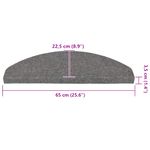 Casa si Gradina - Textile si covoare - Covoare - Covoare casa - Covorase scara autoadezive 30 buc Gri 65x22,5x3,5 cm - Infinity.ro