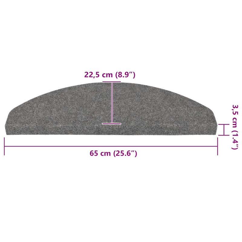 Casa si Gradina - Textile si covoare - Covoare - Covoare casa - Covorase scara autoadezive 30 buc Gri 65x22,5x3,5 cm - Infinity.ro