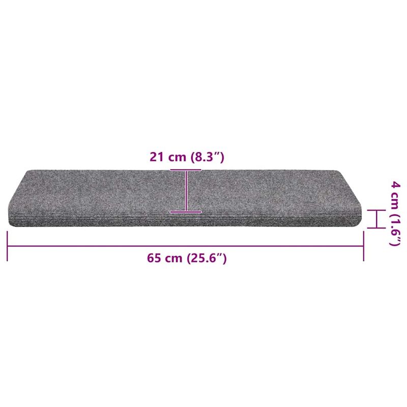 Casa si Gradina - Textile si covoare - Covoare - Covoare casa - Covorase scara autoadezive 30 buc Gri deschis 65x21x4 cm - Infinity.ro