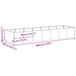 Casa si Gradina - Gradinarit si plante - Plante si ghivece - Ghivece si suporturi - Jardiniera Antracit 280x80x40 cm Otel - Infinity.ro