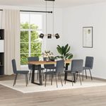 Casa si Gradina - Mobilier - Scaune si fotolii - Scaune - Scaune de bucatarie, 6 buc., gri inchis, catifea - Infinity.ro