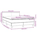 Casa si Gradina - Mobilier - Paturi si accesorii - Paturi - Pat box spring cu saltea, gri deschis, 160x210 cm, catifea - Infinity.ro
